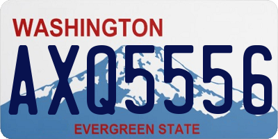 WA license plate AXQ5556
