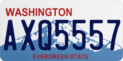 WA license plate AXQ5557