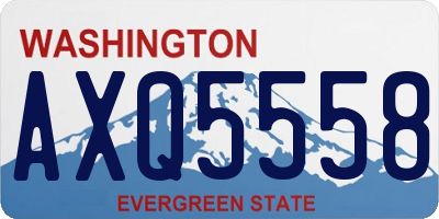 WA license plate AXQ5558