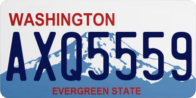 WA license plate AXQ5559