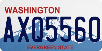 WA license plate AXQ5560