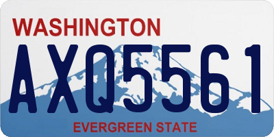 WA license plate AXQ5561