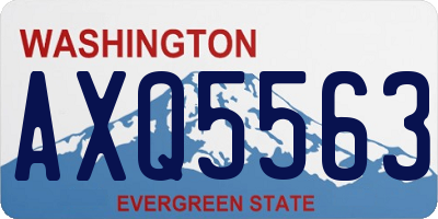 WA license plate AXQ5563