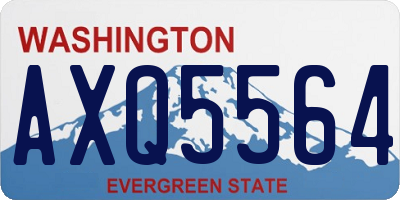WA license plate AXQ5564