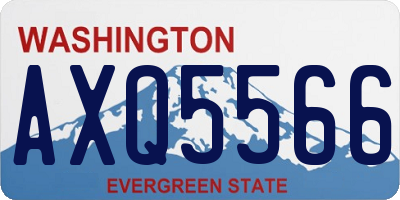 WA license plate AXQ5566