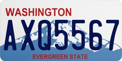 WA license plate AXQ5567