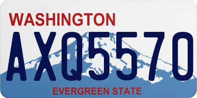 WA license plate AXQ5570