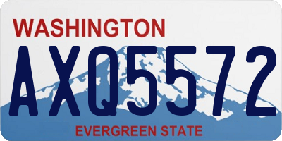 WA license plate AXQ5572