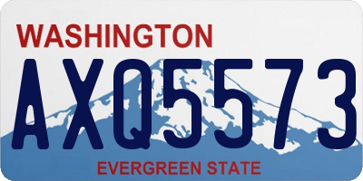 WA license plate AXQ5573