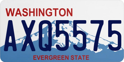 WA license plate AXQ5575