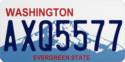 WA license plate AXQ5577