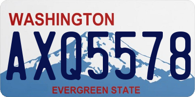 WA license plate AXQ5578