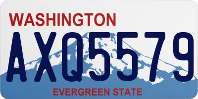 WA license plate AXQ5579