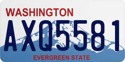 WA license plate AXQ5581
