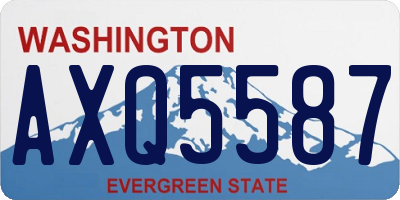 WA license plate AXQ5587