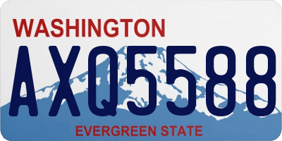 WA license plate AXQ5588