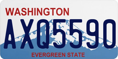 WA license plate AXQ5590