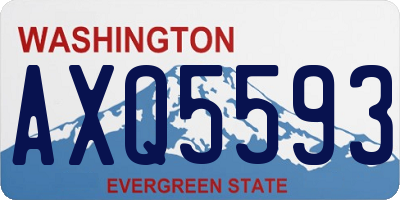 WA license plate AXQ5593