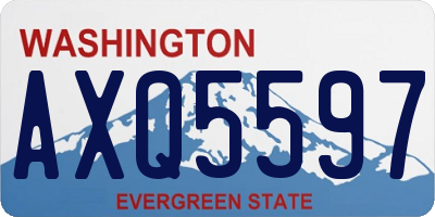 WA license plate AXQ5597