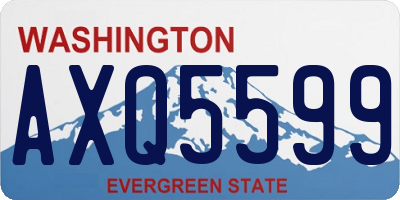 WA license plate AXQ5599