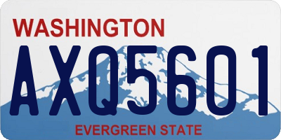 WA license plate AXQ5601