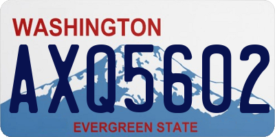 WA license plate AXQ5602