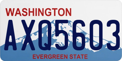 WA license plate AXQ5603