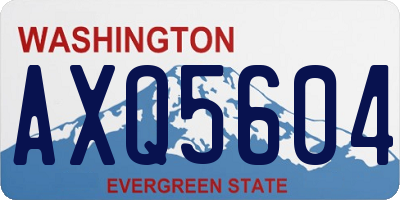 WA license plate AXQ5604