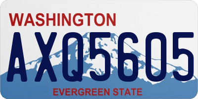 WA license plate AXQ5605