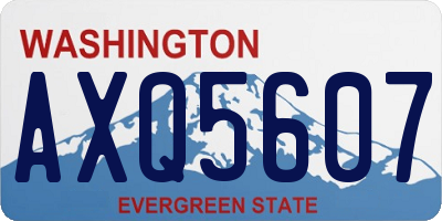 WA license plate AXQ5607