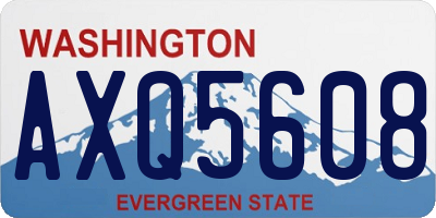 WA license plate AXQ5608
