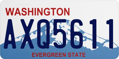 WA license plate AXQ5611