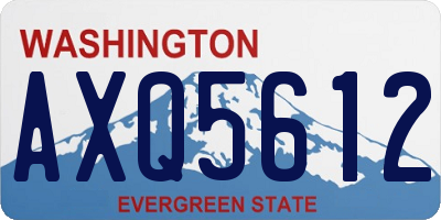 WA license plate AXQ5612