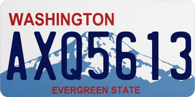 WA license plate AXQ5613