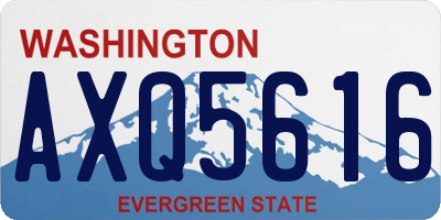 WA license plate AXQ5616