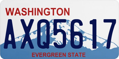 WA license plate AXQ5617