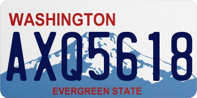 WA license plate AXQ5618