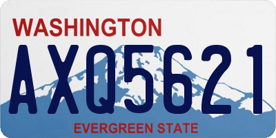 WA license plate AXQ5621