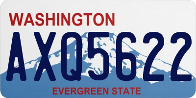 WA license plate AXQ5622