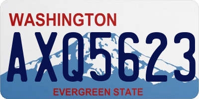 WA license plate AXQ5623