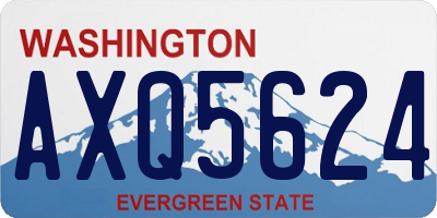 WA license plate AXQ5624