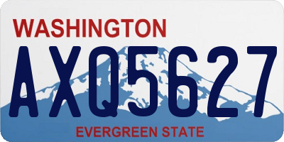 WA license plate AXQ5627