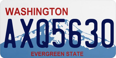 WA license plate AXQ5630