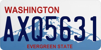 WA license plate AXQ5631