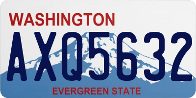 WA license plate AXQ5632