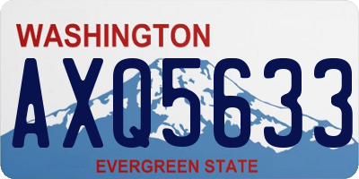 WA license plate AXQ5633