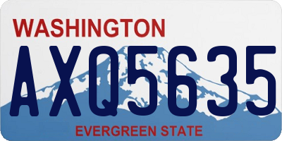 WA license plate AXQ5635