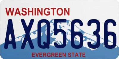 WA license plate AXQ5636