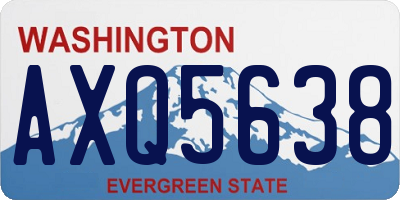 WA license plate AXQ5638