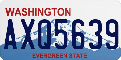 WA license plate AXQ5639